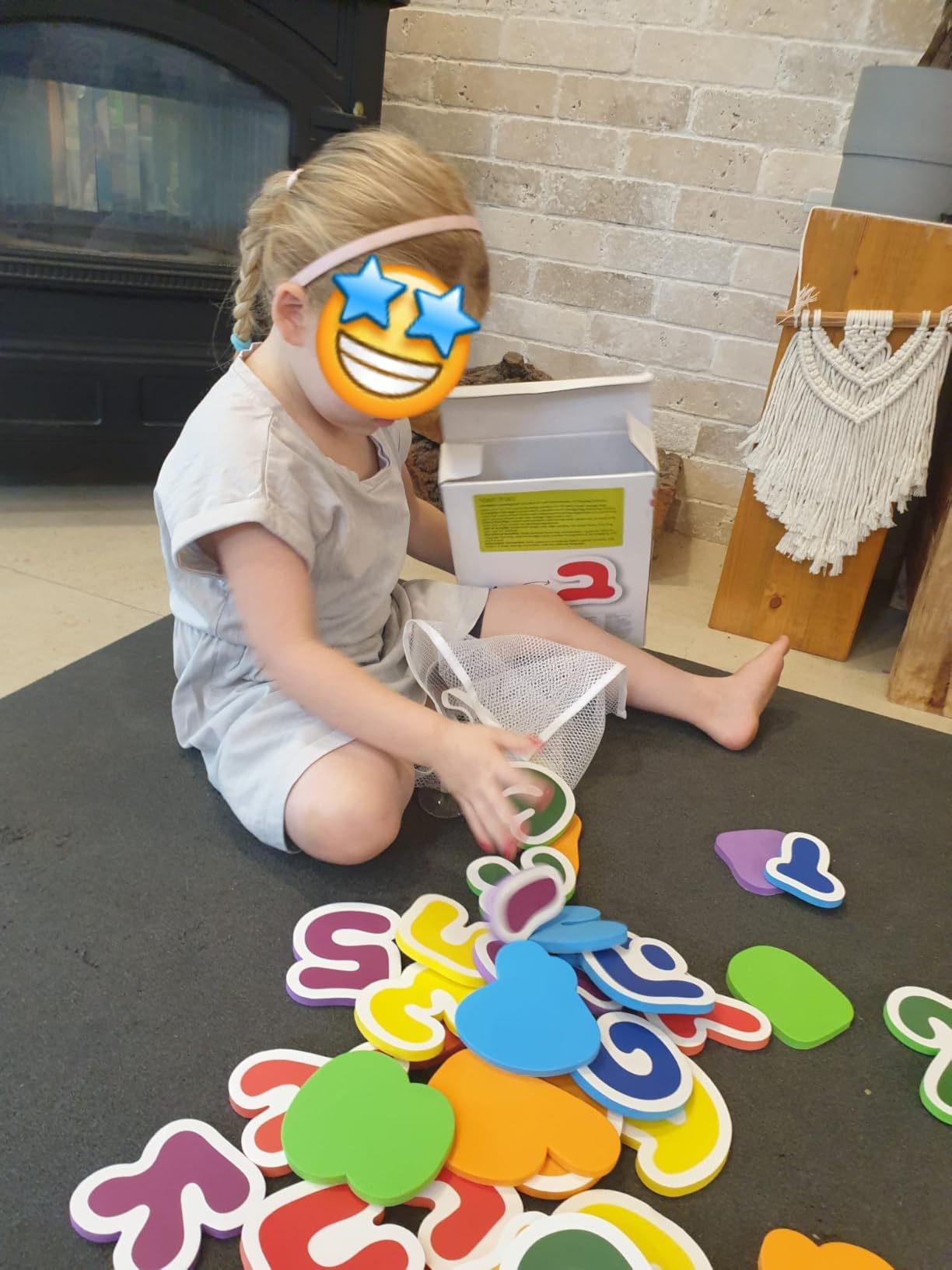 Hebrew Alef Bet Bath Letters & Numbers - 37pc Toddler Set + Toy Organizer